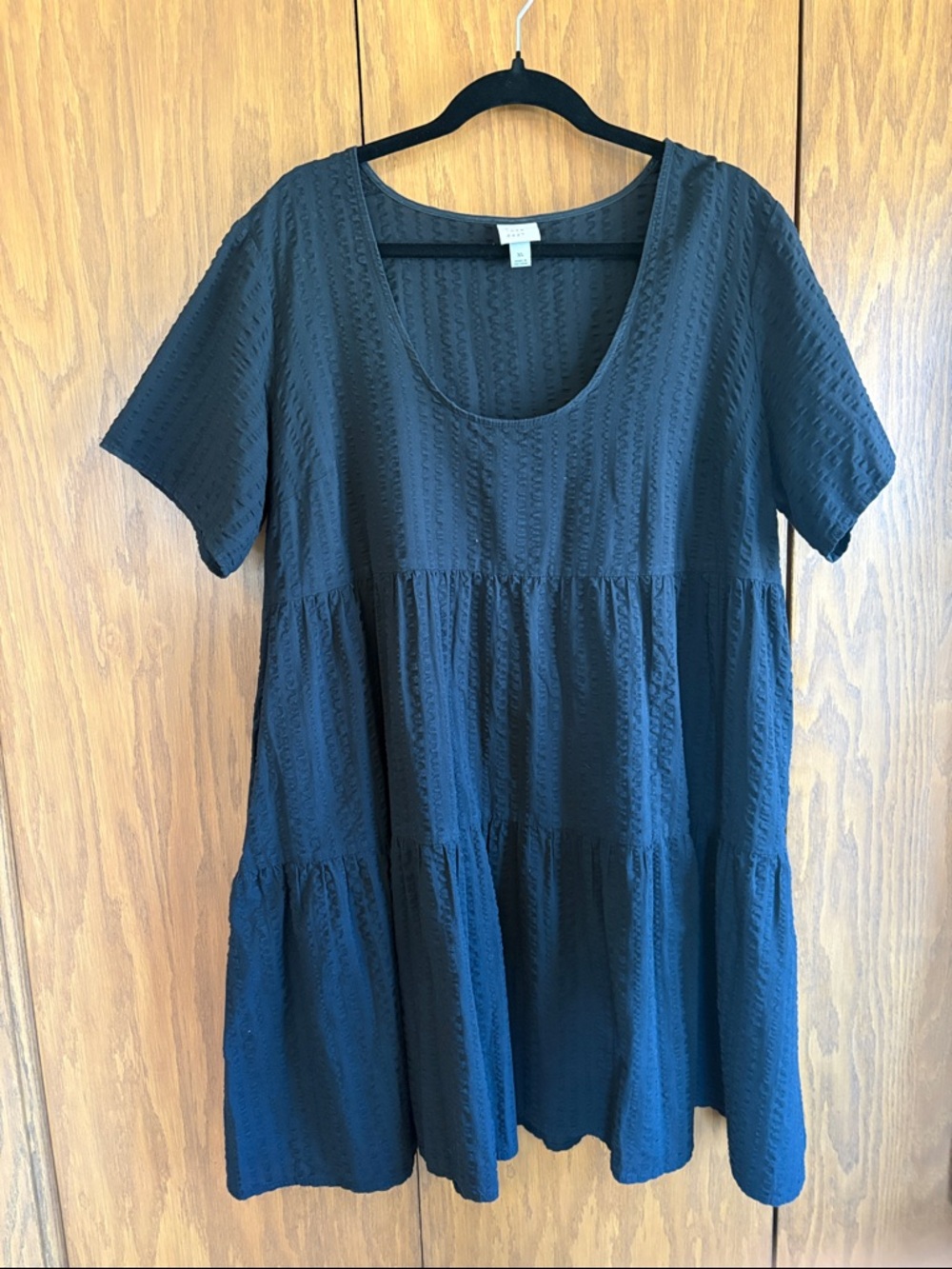 a new day Black Tiered Scoop Neck Tunic